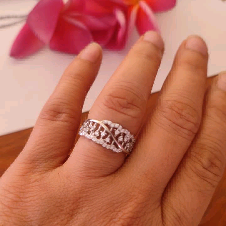 Crossover CZ Ring